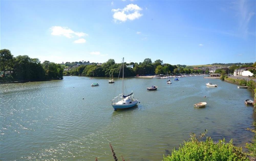 The stunning view from the double bedroom at 11 Crabshell Quay in Kingsbridge