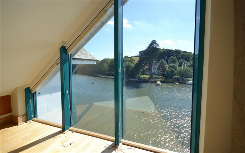 The view from the master bedroom at 11 Crabshell Quay in Kingsbridge