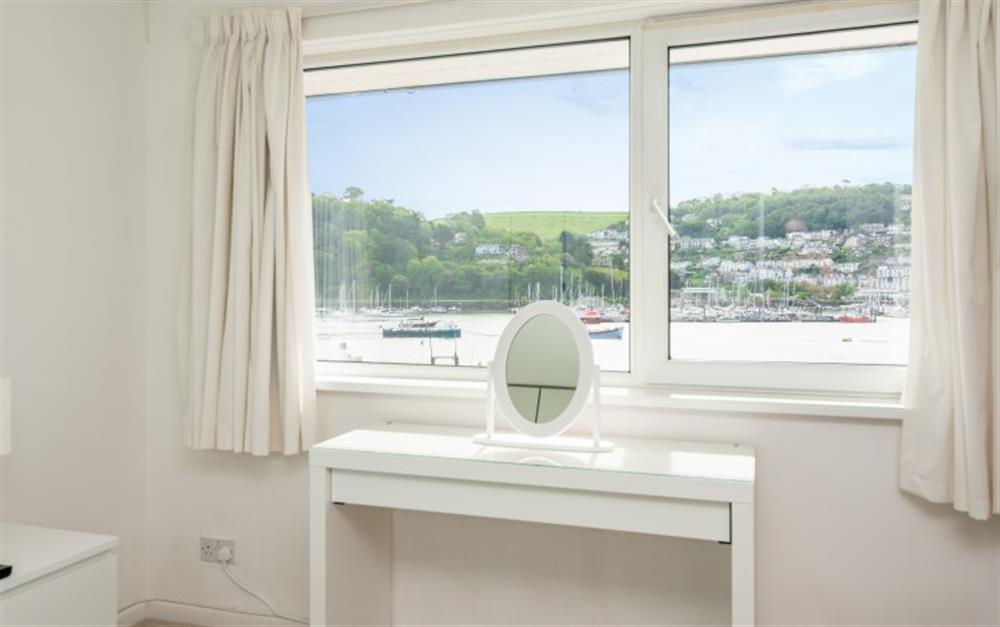 Master bedroom dressing table with views over the river. at 11 Mayflower Court in Dartmouth