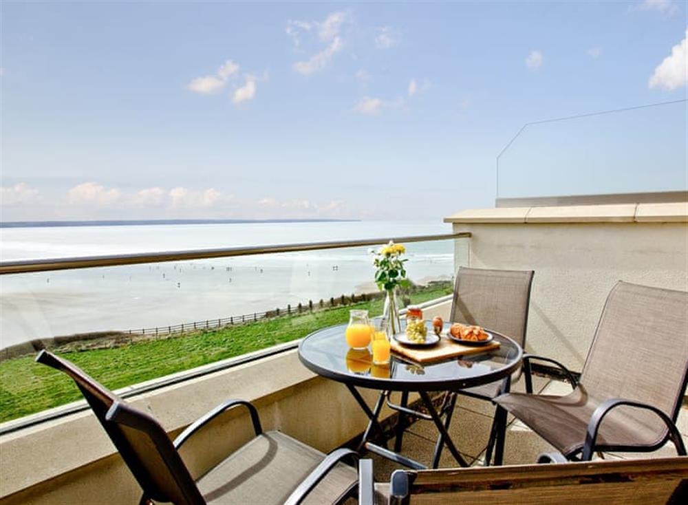 Lovely sea views from the balcony at 11 Ocean Point Penthouse in , Saunton & Braunton