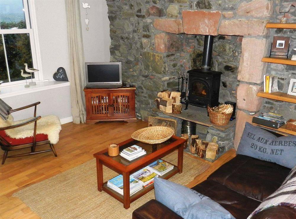 Living room at 11 The Apostles in Catacol, Isle of Arran, Scotland