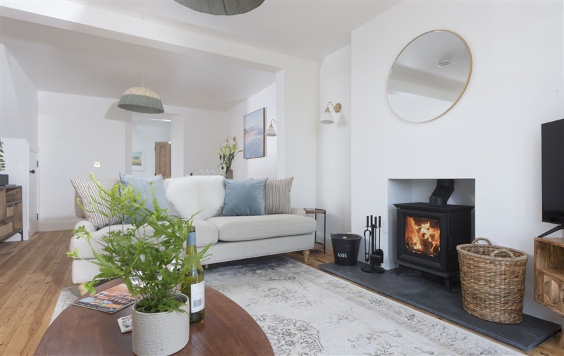 Relax in the living area at 11 Tywarnhayle House, Cornwall