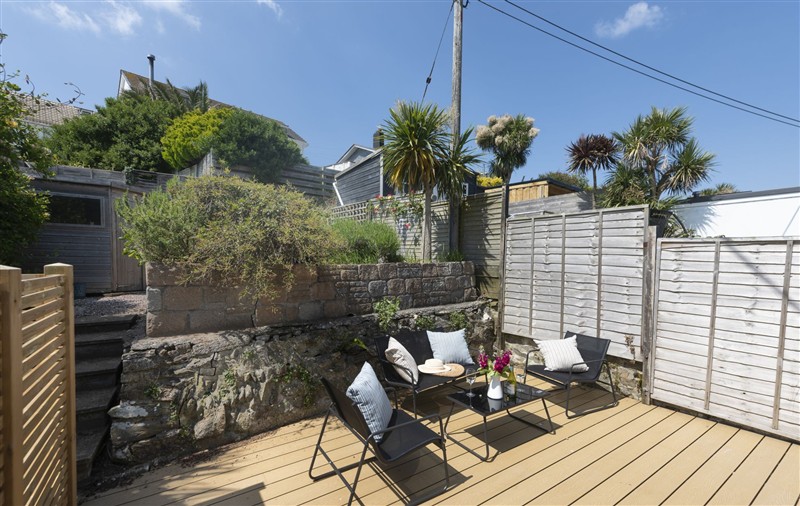 The garden at 11 Tywarnhayle House, Cornwall