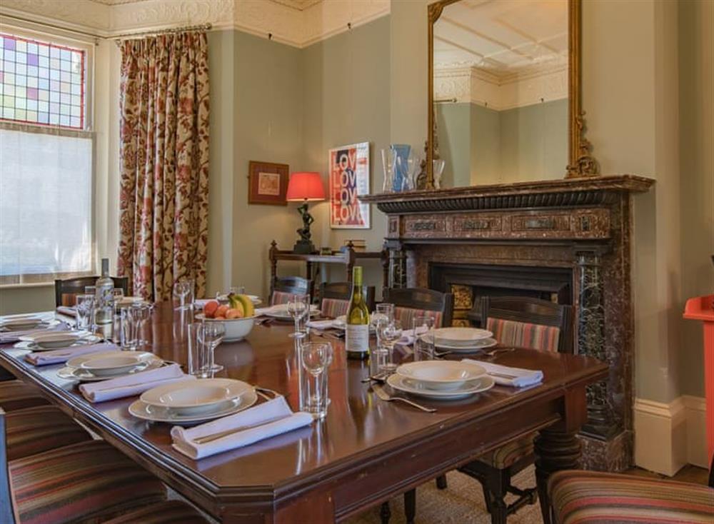 Elegant dining room at 12 Arthur Road in Cliftonville, England