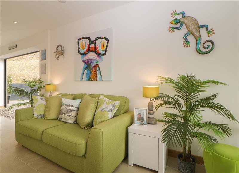 Enjoy the living room at 12 Beachdown, Challaborough
