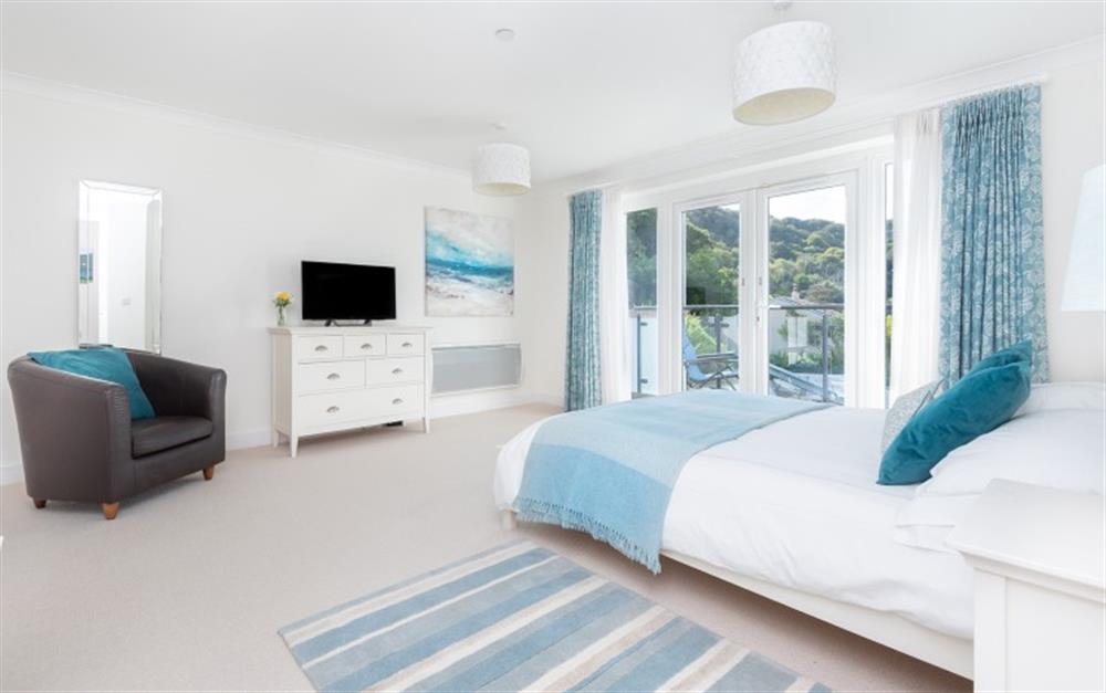 One of the bedrooms at 12 Bolt Head in Salcombe