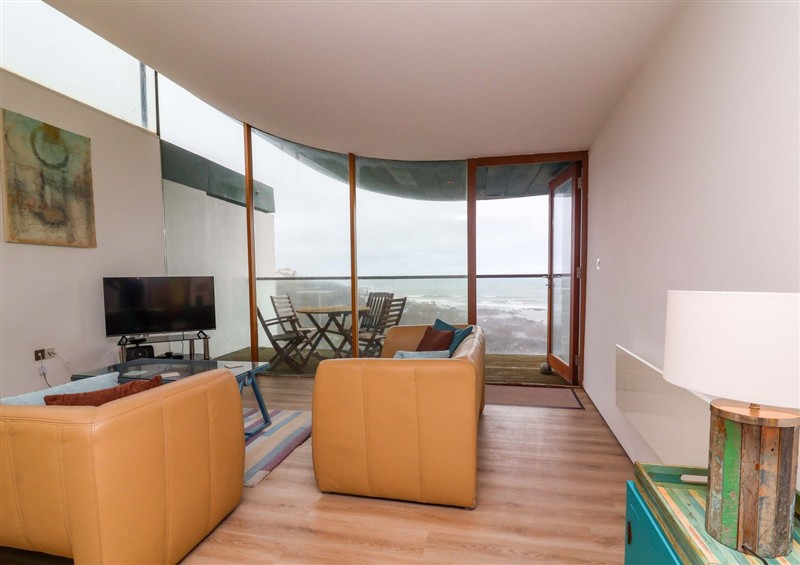 The living area at 12 Nautilus, Westward Ho!