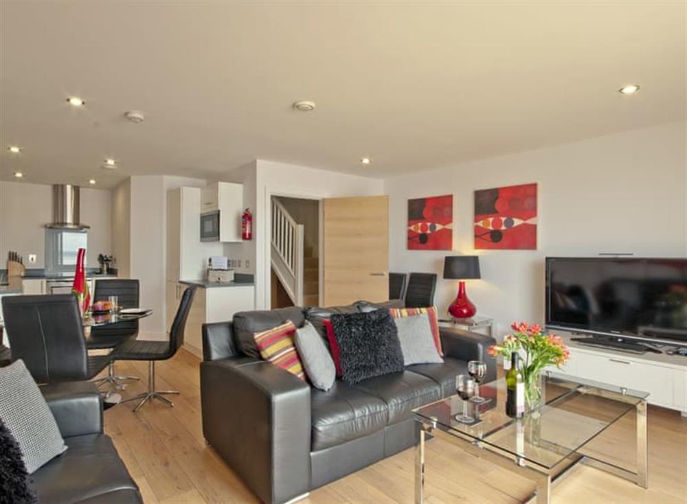 Open plan living space at 12 Ocean Point Penthouse in , Saunton & Braunton