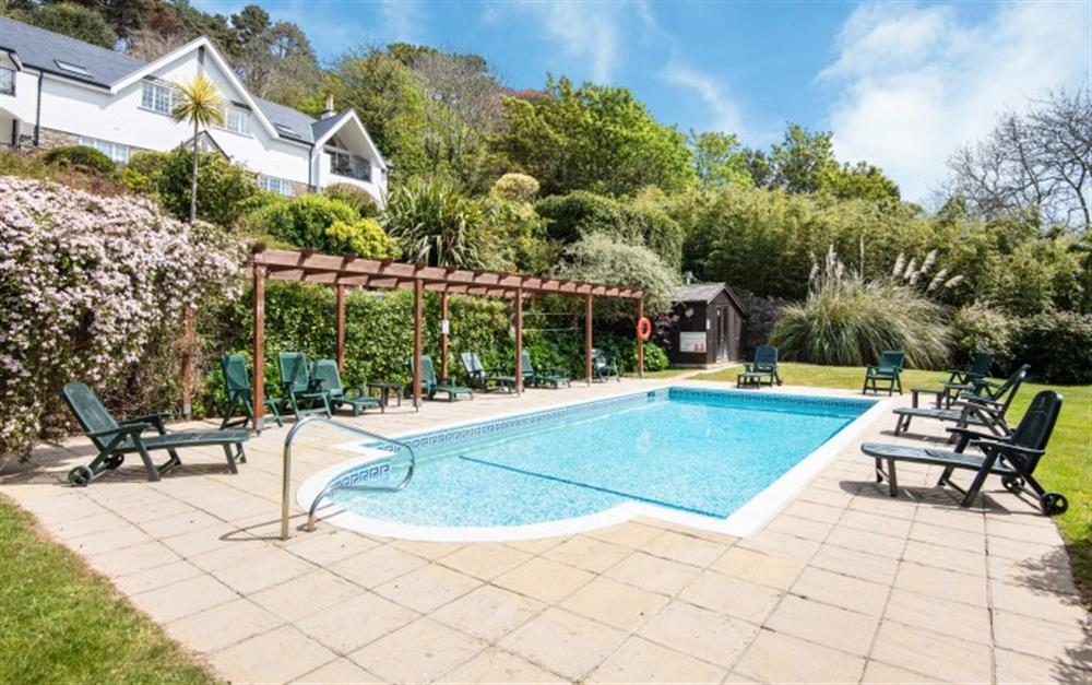 The communal pool  at 12 St. Elmo Court in Salcombe