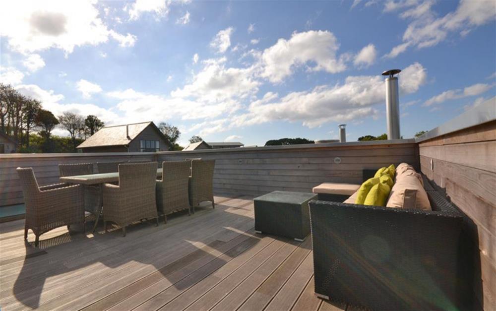 Another view of the rooftop decking at 12 Talland in Talland Bay