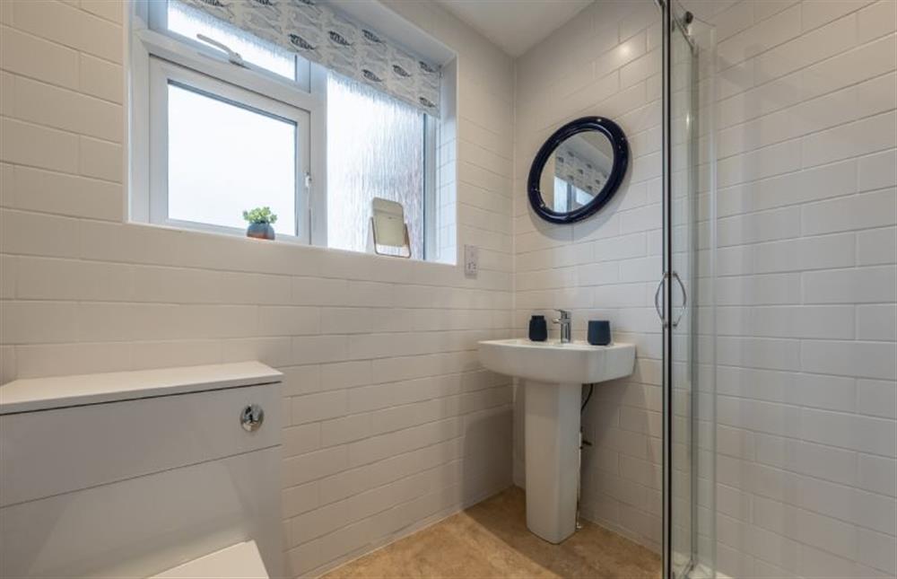 First floor: Bathroom with shower cubicle at 12 The Close, Brancaster Staithe near Kings Lynn