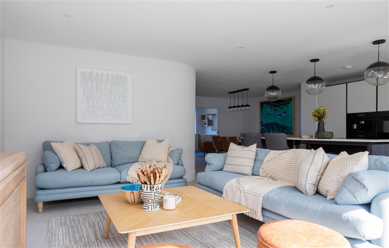 The living area at 12 Tintagel Terrace, Port Isaac