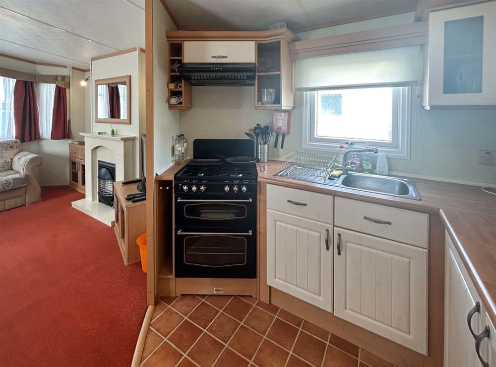Kitchen area at 136 Lakeside in Burnham-on-Sea, Somerset