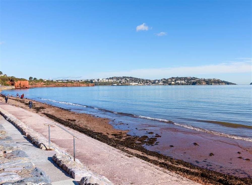 Preston Sands beach is directly opposite the apartments at 14 Belvedere Court in , Paignton
