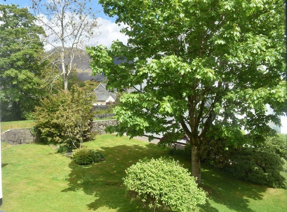 View over outdoor area from bedroom window at 14 Elm Court, Elliott Park in Keswick, Cumbria