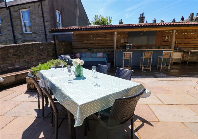 This is the patio at 14 Hill Close, Reeth