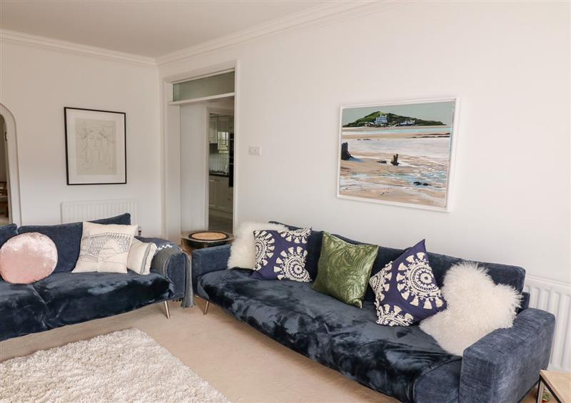 Relax in the living area at 14 St Elmo Court, Salcombe