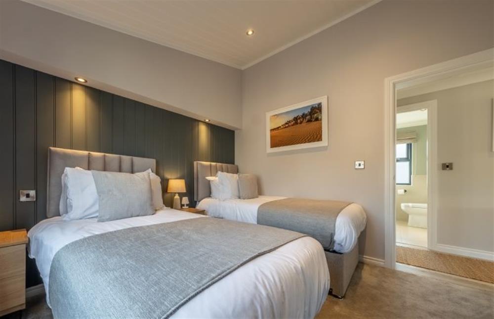Ground floor: Bedroom three, made up with twin beds at 14 Westgate, Burnham Market near Kings Lynn