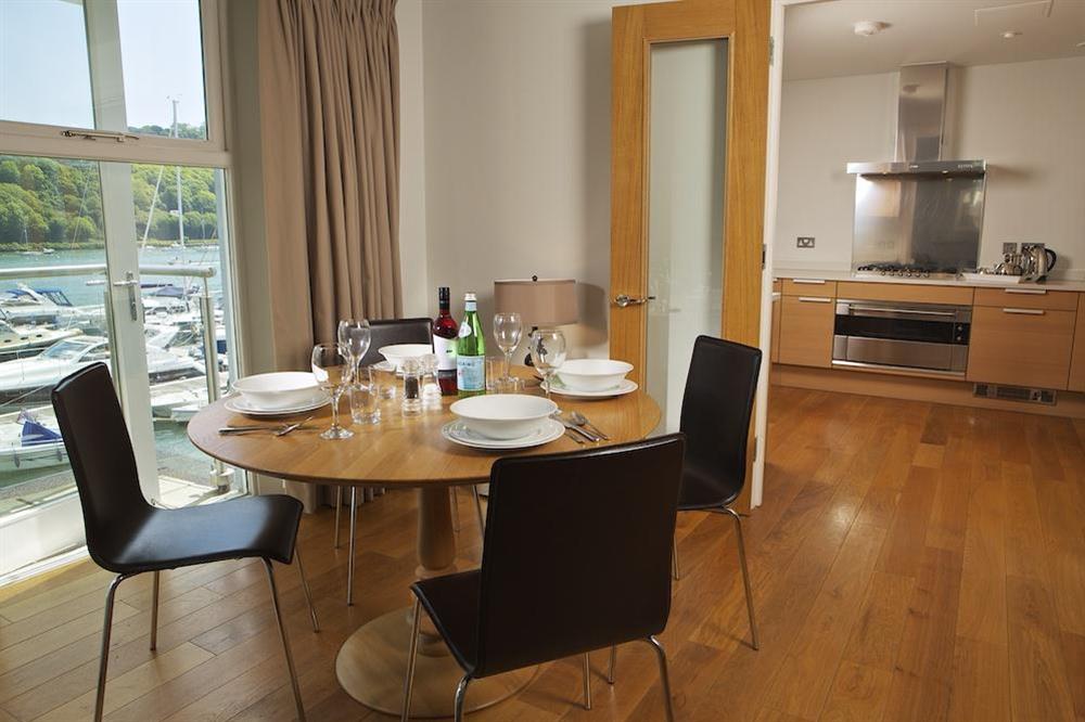 Dining area at 15 Dart Marina in Sandquay Road, Dartmouth