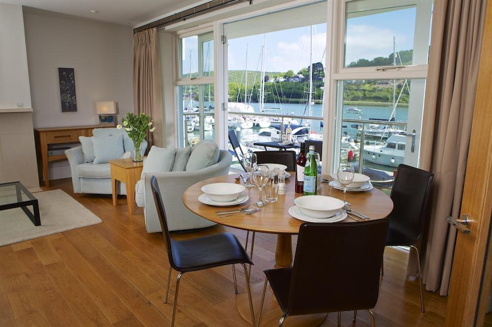 Light and spacious lounge/dining room at 15 Dart Marina in Sandquay Road, Dartmouth