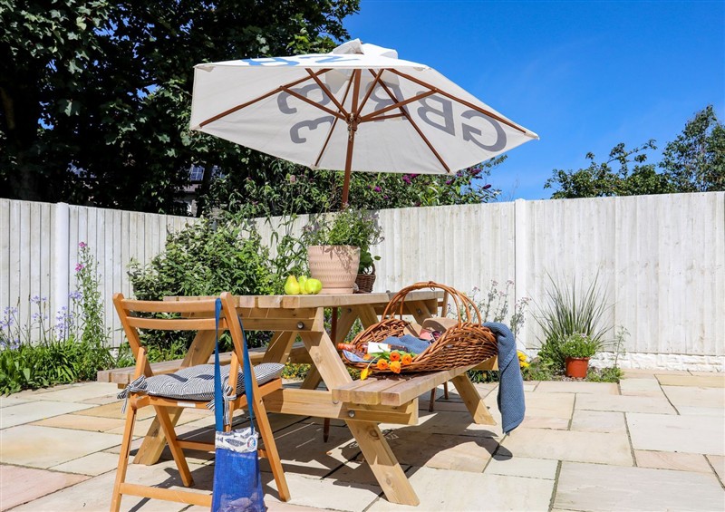 The patio in 15 Llwyn Gwalch Estate at 15 Llwyn Gwalch Estate, Morfa Nefyn