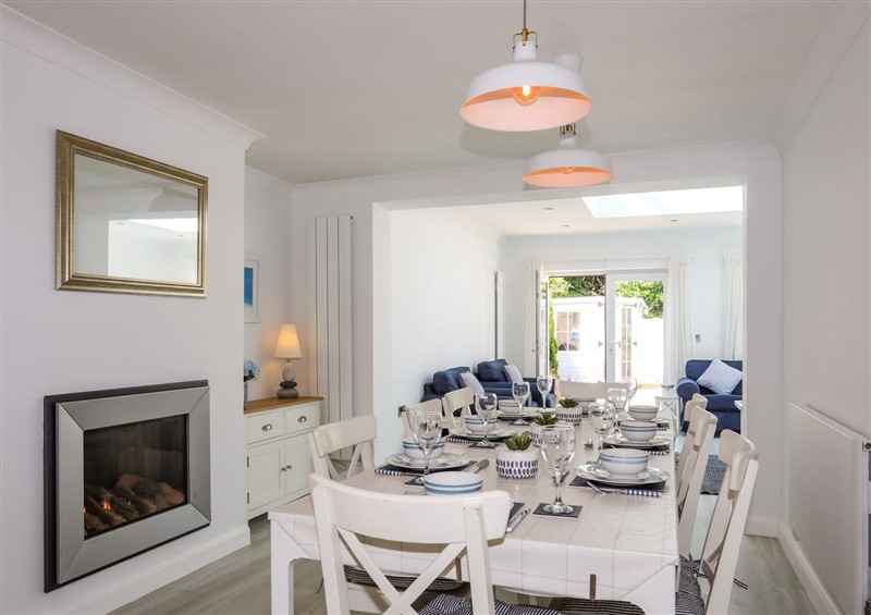 This is the dining room at 15 Llwyn Gwalch Estate, Morfa Nefyn