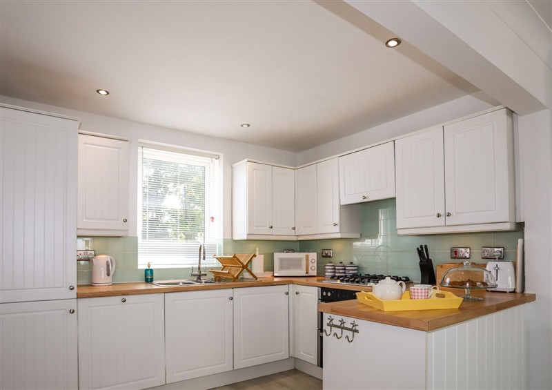This is the kitchen at 15 Llwyn Gwalch Estate, Morfa Nefyn