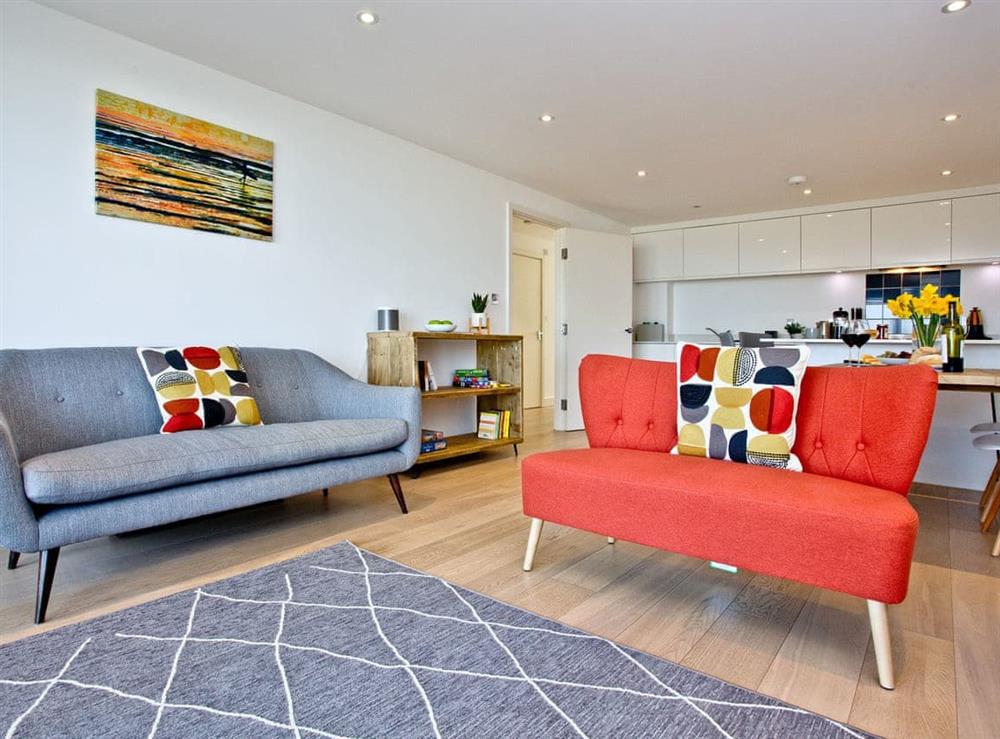 Spacious open plan living space at 15 Ocean Gate in Newquay, Cornwall