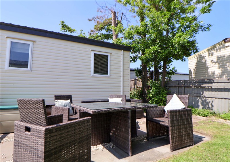 This is the patio at 152 Central Park, Prestatyn