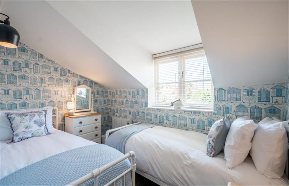 Bedroom two with twin 3’ single beds at 154 Blakeney High Street, Blakeney near Holt