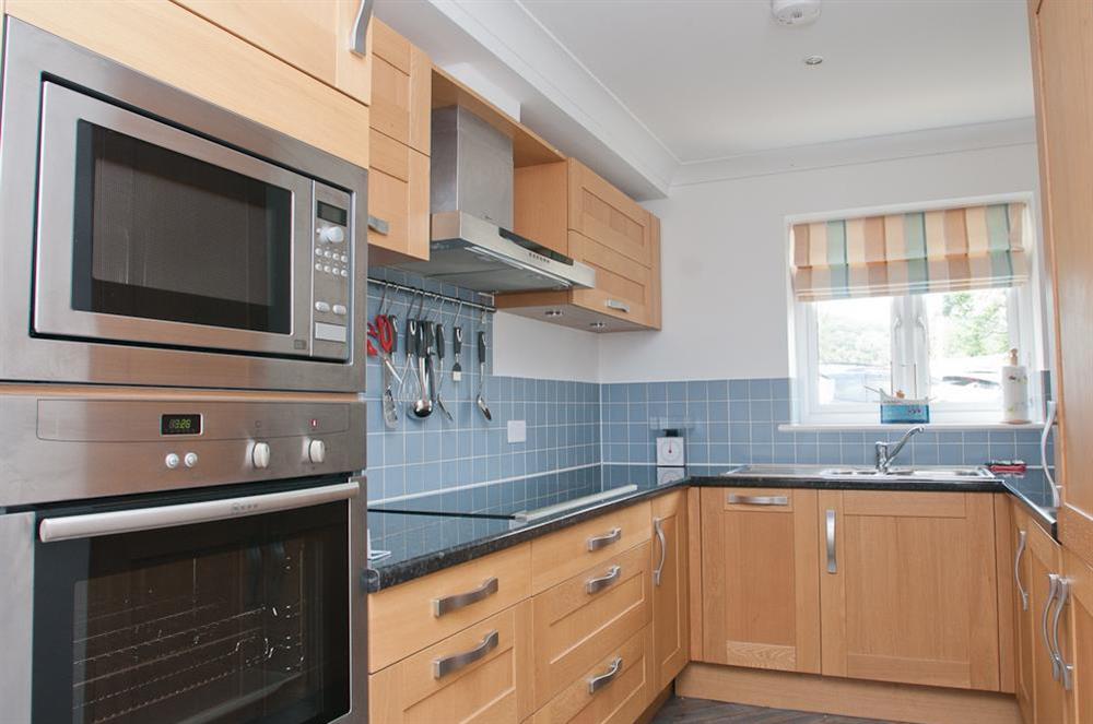 Well-equipped modern kitchen at 16 Bolt Head in South Sands, Salcombe