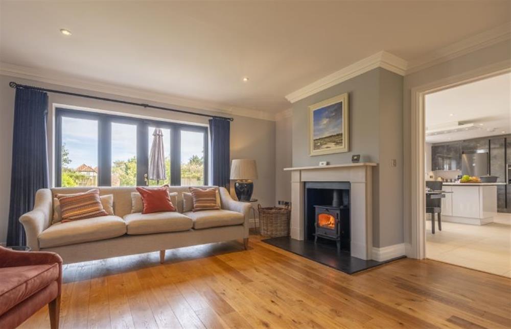 Spacious sitting room with wood burning stove at 17 Peddars Way, Holme-next-the-Sea near Hunstanton