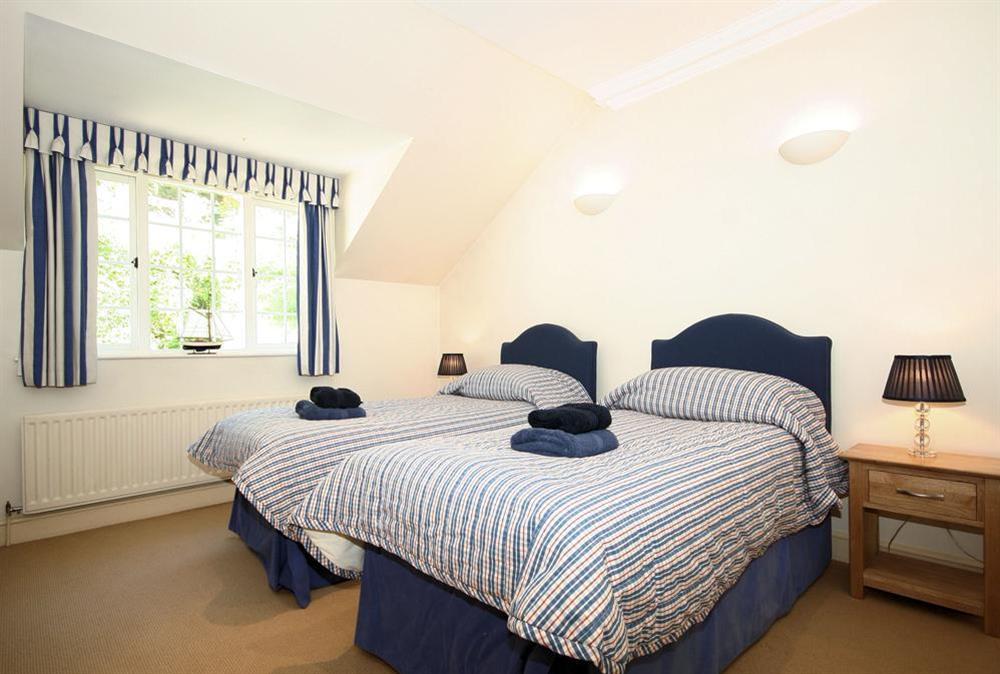 Twin bedroom at 17 St Elmo Court in Sandhills Road, Salcombe