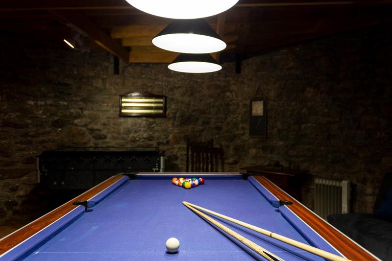 Pool room at 17th Century Castle, Clevedon, Avon