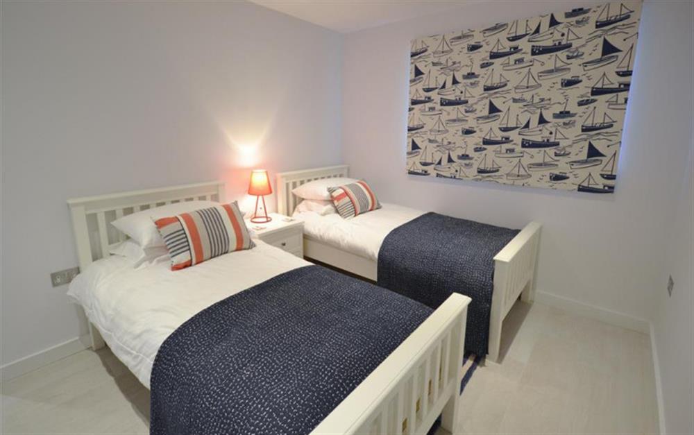 The spacious twin room at 18 Talland in Talland Bay