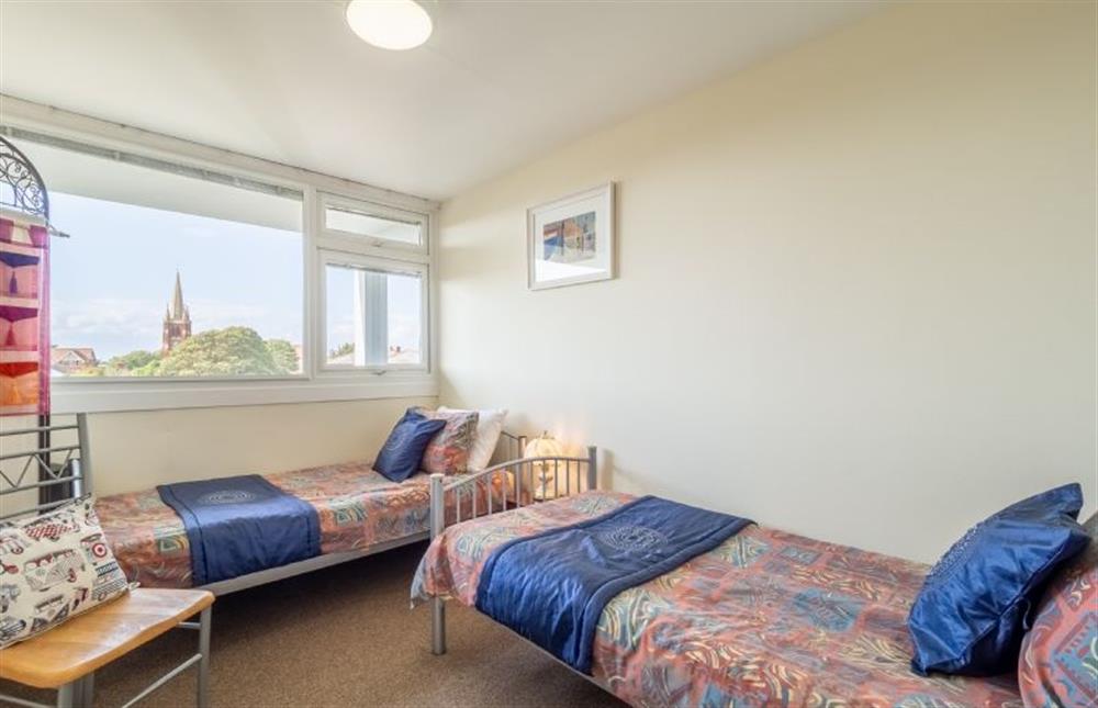 Bedroom two with two single beds at 18 Undercliffe, Felixstowe