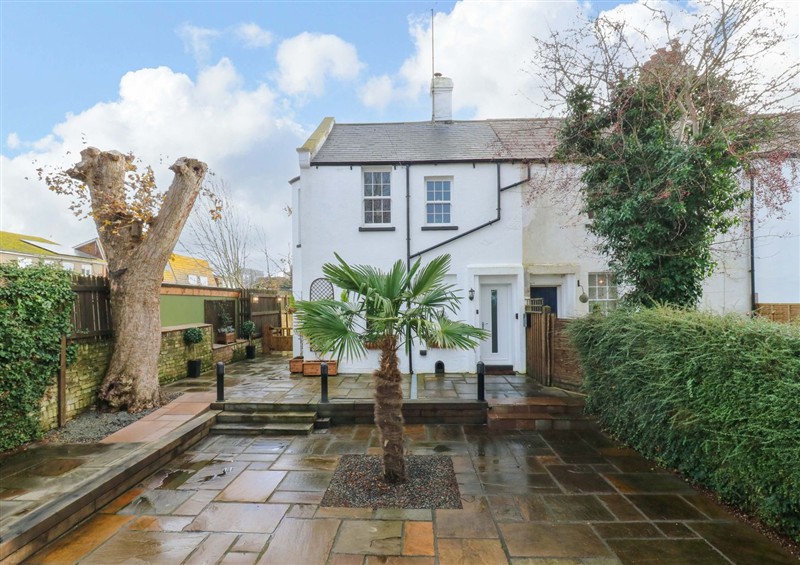 This is the garden at 1A Coastguard Cottages, Rye Harbour