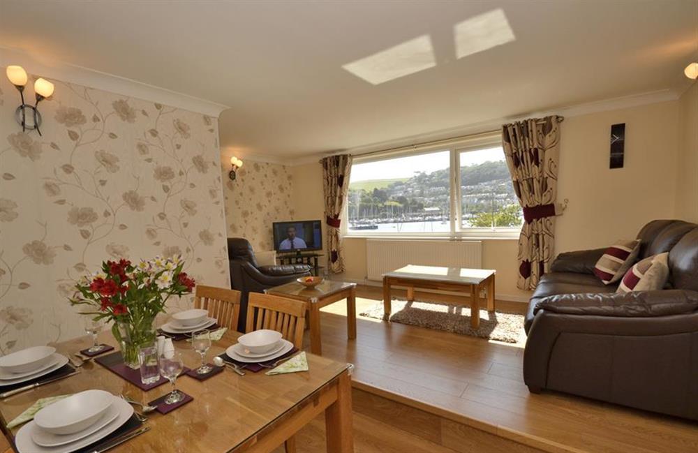 The lounge and dining area at 1C Mayflower Court, Dartmouth