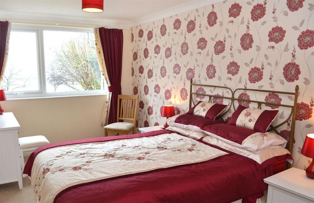 The sumptuous double bedroom which overlooks the harbour at 1C Mayflower Court, Dartmouth