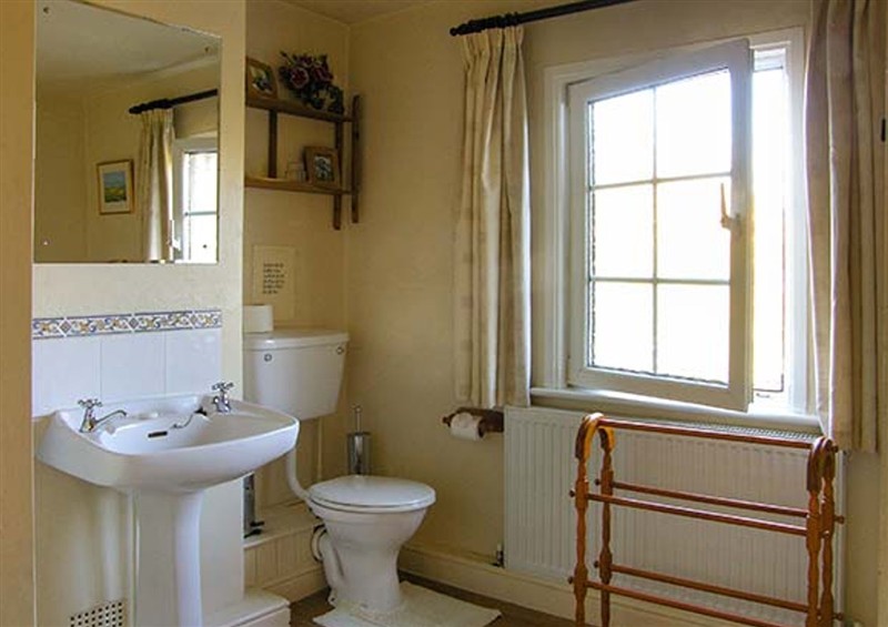 This is the bathroom at 2 Aqueduct Cottages, Chirk Bank near Chirk