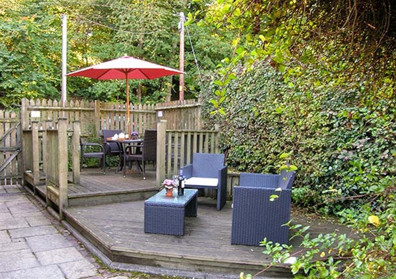 This is the garden at 2 Aqueduct Cottages, Chirk Bank near Chirk