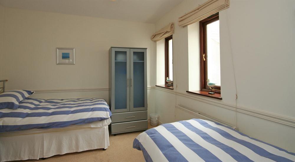 Twin bedroom at 2 Armada Apartments in Hope Cove, Nr Kingsbridge