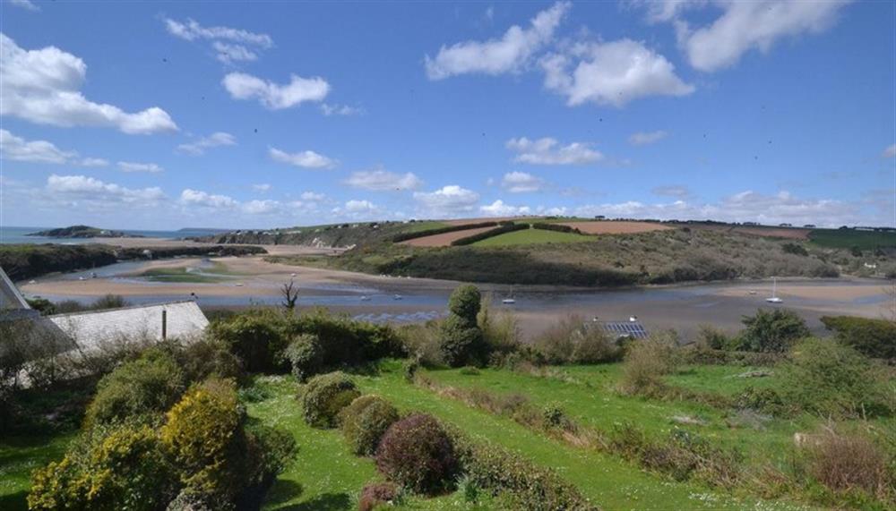The lovely views from the double bedroom at 2 Avonside in Bantham