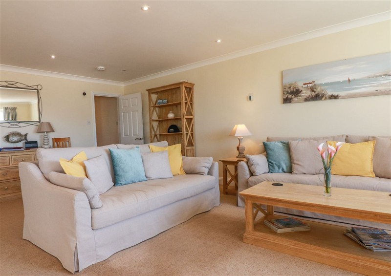 The living room at 2 Burgh Island Causeway, Bigbury-on-Sea
