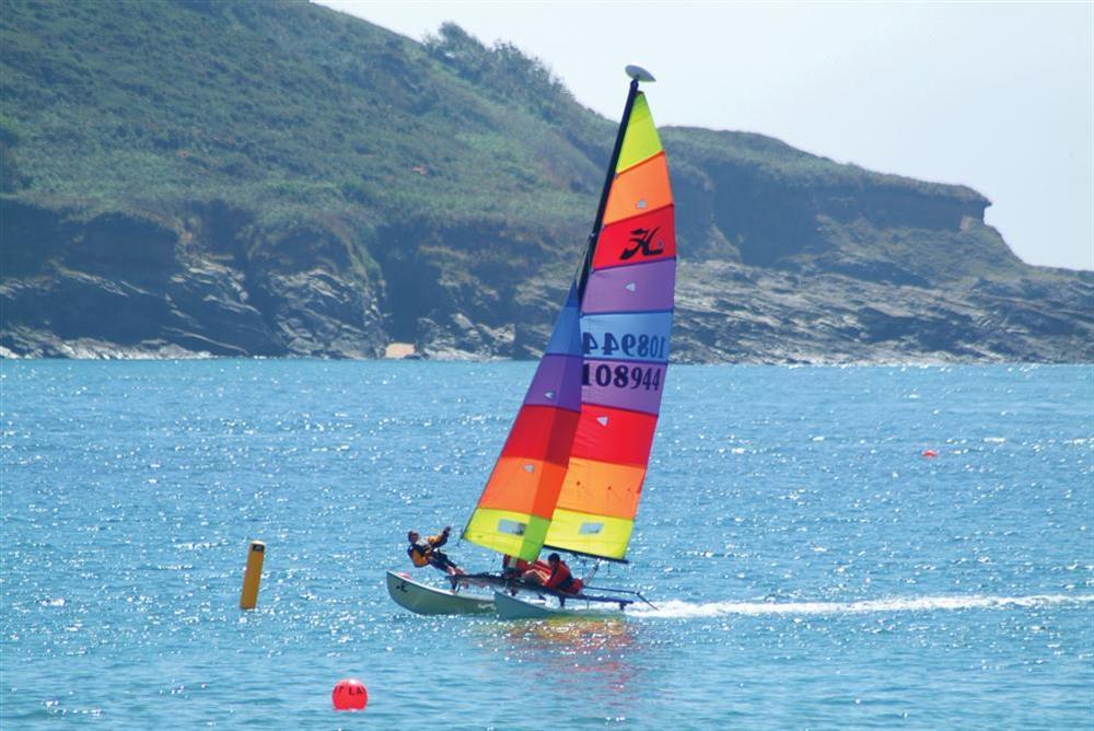Sailing on the harbour at 2 Channel View in Bennett Road, Salcombe