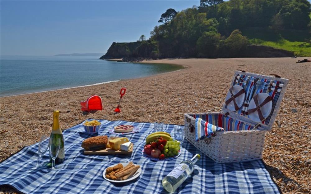 A picnic on Blackpool sands at 2 Chapel Street in Blackawton