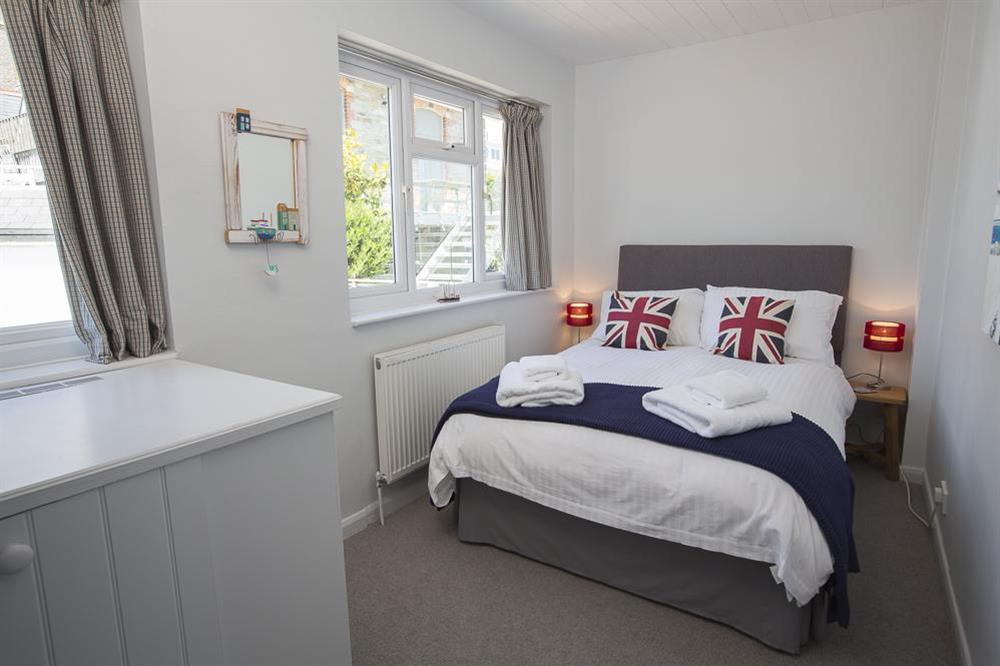 The fourth bedroom has a double bed and TV/DVD at 2 Churchill House in Market Street, Salcombe
