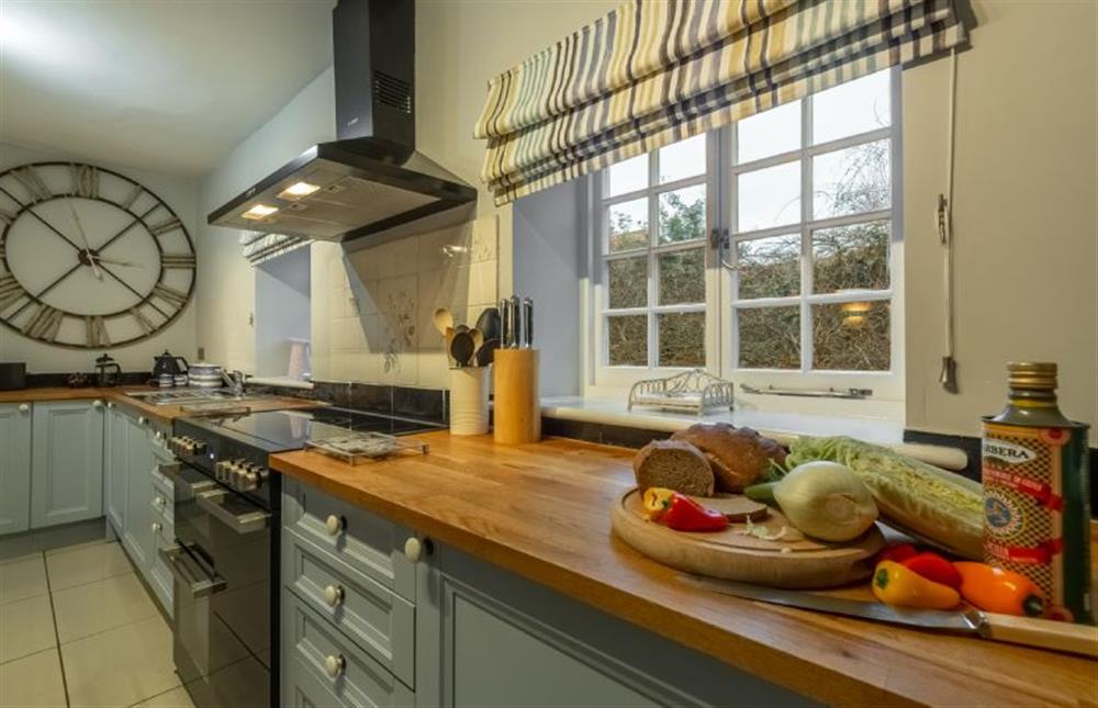 Ground floor: Kitchen with Belling range cooker  at 2 Dix Cottages, Thornham near Hunstanton
