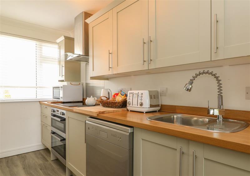 The kitchen at 2 Europa Court, Mawgan Porth