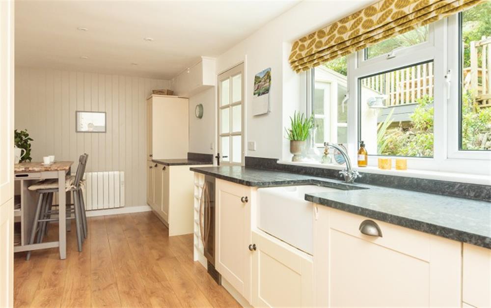 Another view of the kitchen at 2 Florence Cottage in Torcross